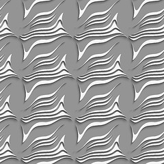 Image showing White wavy shapes on gray seamless pattern
