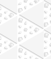 Image showing White triangular seamless pattern