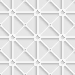 Image showing White triangular net with shadow tile ornament