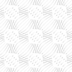 Image showing White simple wavy with small details seamless pattern