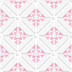 Image showing Diagonal pink floristic pattern