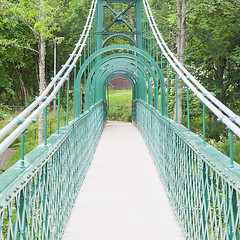 Image showing Old green bridge