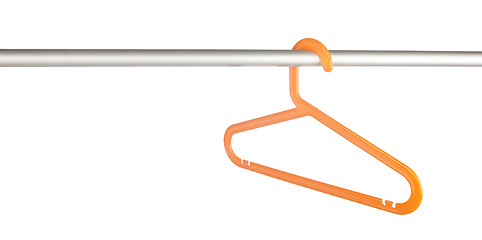 Image showing Clothes hanger on rack
