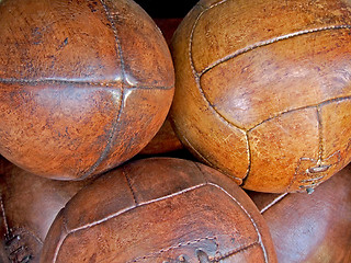 Image showing Leather balls