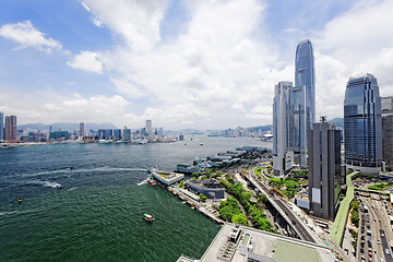 Image showing Modern Buildings in Hong Kong finance district