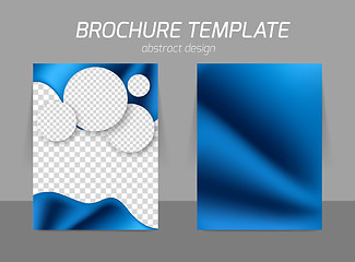 Image showing Blue flyer template design