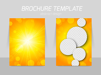 Image showing Orange flyer template design