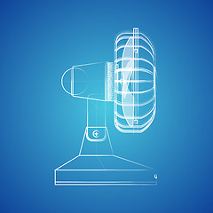 Image showing Outline vector illustration of fan