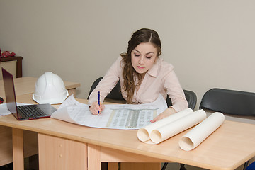 Image showing Architect working at office