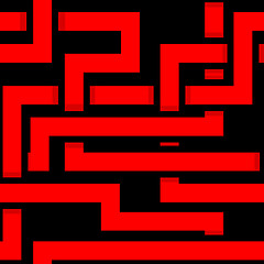 Image showing Vector seamless interwoven red ornament on a black