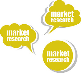 Image showing market research, Set of stickers, labels, tags. Template for infographics