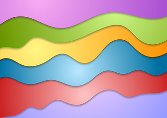 Image showing Colorful wavy design