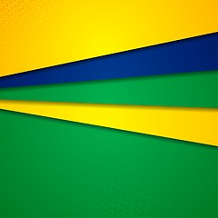 Image showing Abstract background in Brazilian colors