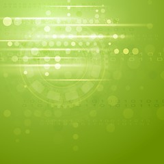 Image showing Green hi-tech vector background