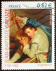 Image showing Guitarist Stamp