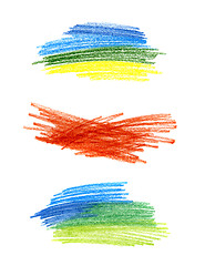 Image showing Abstract color hand drawn design elements