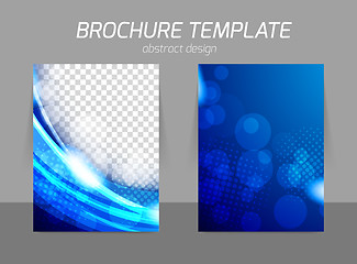 Image showing Blue flyer template design