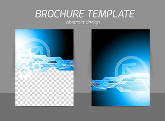 Image showing Tech blue flyer design