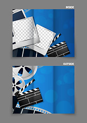Image showing Cinema tri-fold brochure design