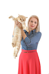 Image showing Blonde and red cat
