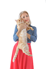 Image showing Blonde and red cat