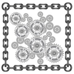 Image showing gears in chain frame