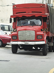 Image showing Old red truck