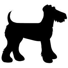 Image showing Airedale Terrier Silhouette