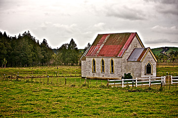 Image showing Wooden Church in the Valley