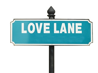Image showing Street sign, Love Lane