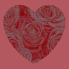 Image showing Rose heart