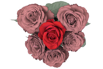 Image showing Heart of roses