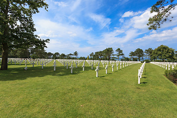 Image showing The American cemetery at Omaha Beach