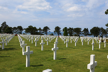 Image showing The American cemetery at Omaha Beach