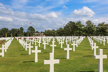 Image showing The American cemetery at Omaha Beach