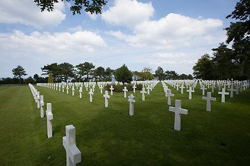 Image showing The American cemetery at Omaha Beach