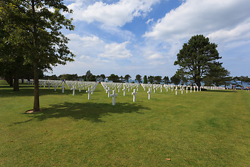 Image showing The American cemetery at Omaha Beach