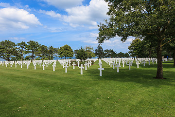 Image showing The American cemetery at Omaha Beach