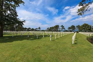 Image showing The American cemetery at Omaha Beach