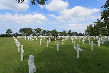 Image showing The American cemetery at Omaha Beach