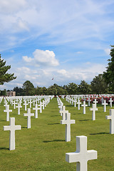 Image showing The American cemetery at Omaha Beach