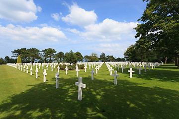 Image showing The American cemetery at Omaha Beach