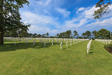 Image showing The American cemetery at Omaha Beach