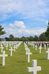 Image showing The American cemetery at Omaha Beach