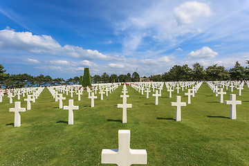 Image showing The American cemetery at Omaha Beach