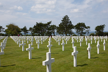 Image showing The American cemetery at Omaha Beach