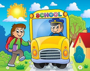 Image showing Image with school bus theme 6