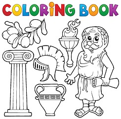 Image showing Coloring book Greek theme 1