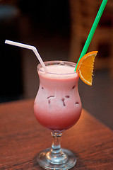 Image showing Cherry milkshake