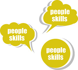 Image showing people skills. Set of stickers, labels, tags. Business banners, infographics